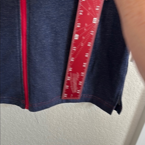 Allison Daley Navy Blue Vest with Red Accents - Picture 8 of 9